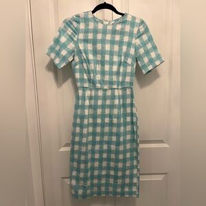 ASOS Size 4 White & Blue Gingham Dress